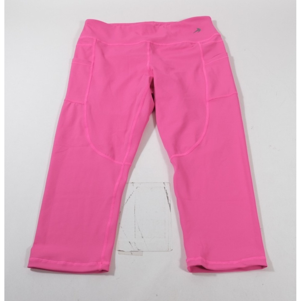 CompressionZ Leggings Womens XL Pink Capri High Waist Side Pockets Activewear